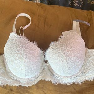Aerie Plunge Push Up Eyelash Lace Bra 34D